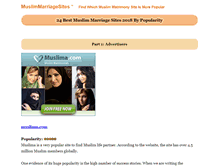 Tablet Screenshot of muslimmarriagesites.com